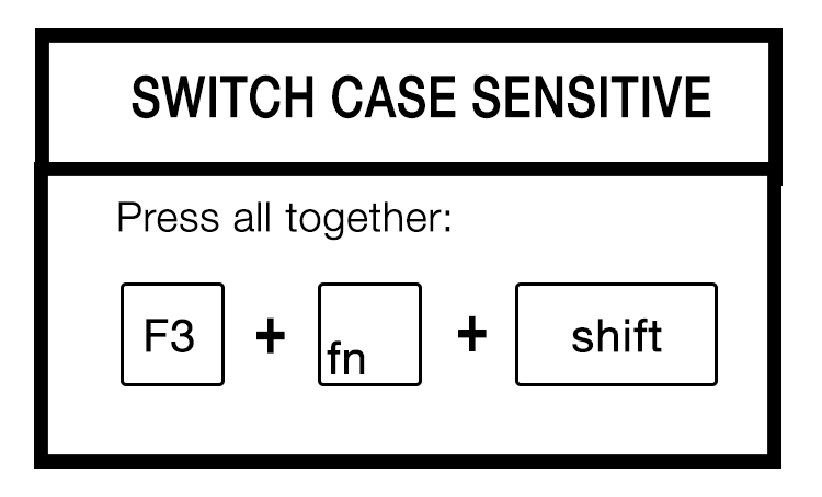 switch case sensitive